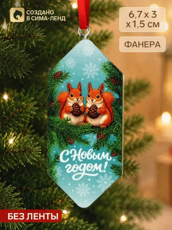 Елочная игрушка-конфетка &laquo;С Новым годом&raquo;
