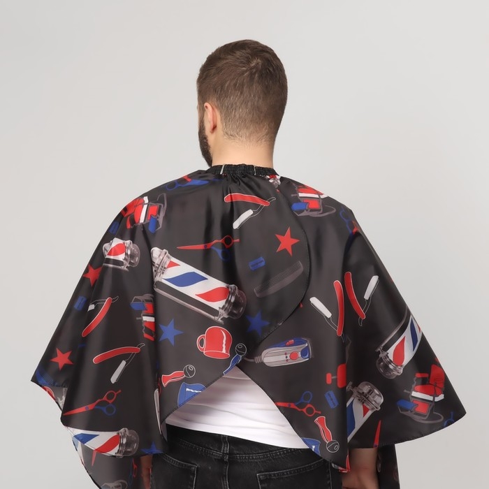 Пеньюар парикмахерский, цвет чёрный Пеньюар парикмахерский, цвет чёрный