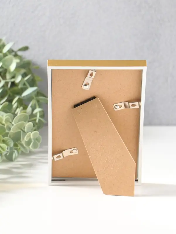 Фоторамка пластик 10х15 см "Современная классика" золото и белый 16х10,8х1,5 см