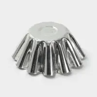 Форма для выпечки ромовой бабы, d=14 см, h=6.2 см, жесть, серебристая