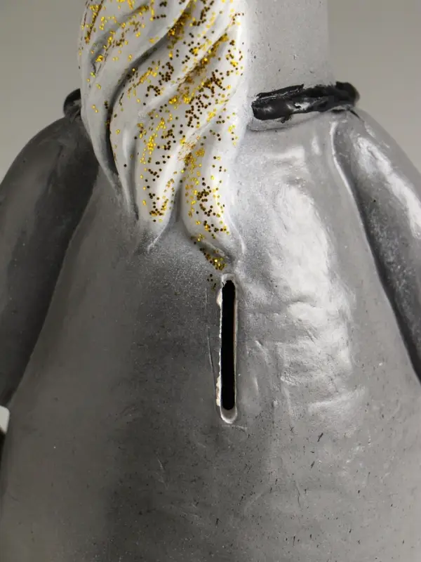 Копилка "Лошадь с подковой" 15х15х25 см, серый