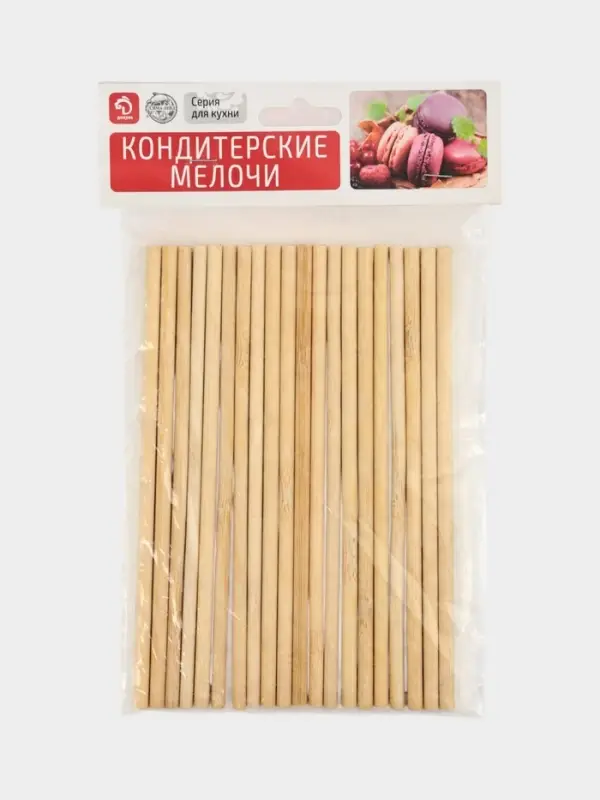 Палочки - дюбели для кондитерских изделий Доляна, 15 см, набор 18-20 шт., бамбук