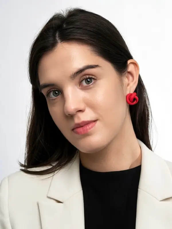 Серьги металл &laquo;Атмосфера&raquo;, витые, красные