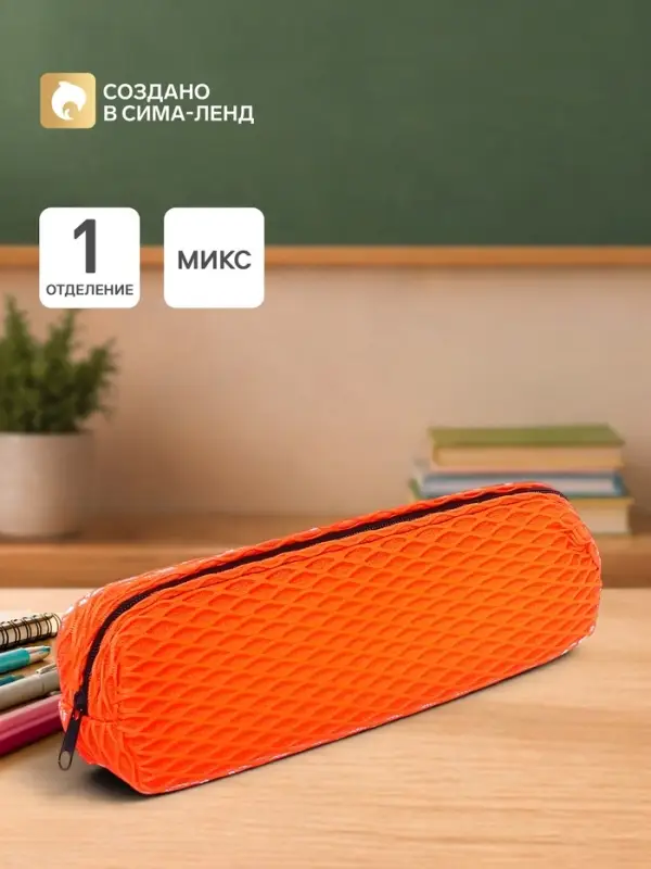 Пенал детский &laquo;Сетка&raquo;, на молнии, МИКС