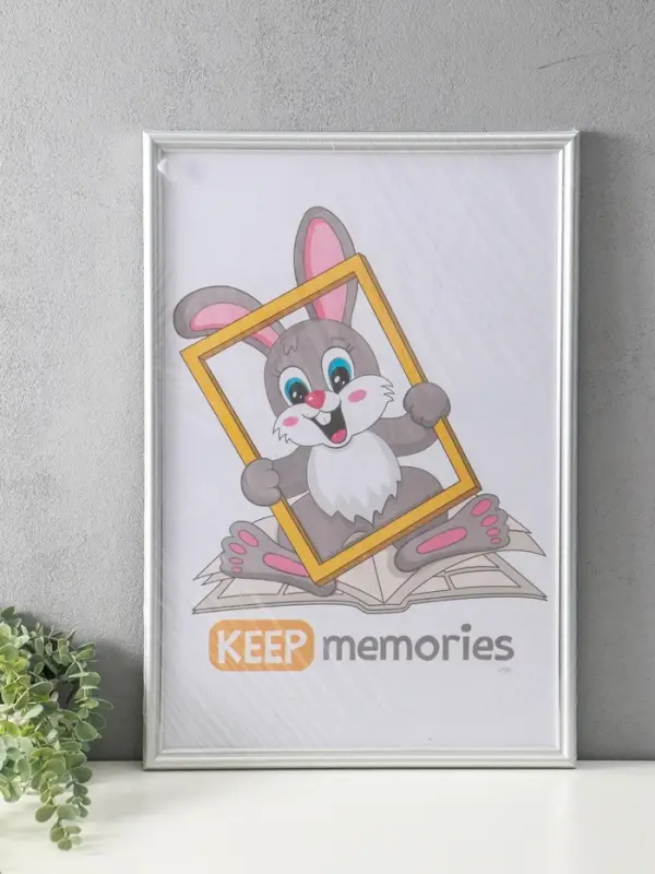 Фоторамка пластик Фоторамка пластик "Пиксель" 40х60 см, серебро(пластиковый экран)