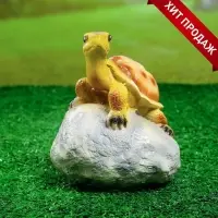 Садовая фигура из гипса &laquo;Черепаха на камне&raquo;, 18&times;13.5&times;13.5 см