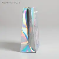 Пакет подарочный голографический, упаковка, « Сияй», 12 х 15 х 5.5 см