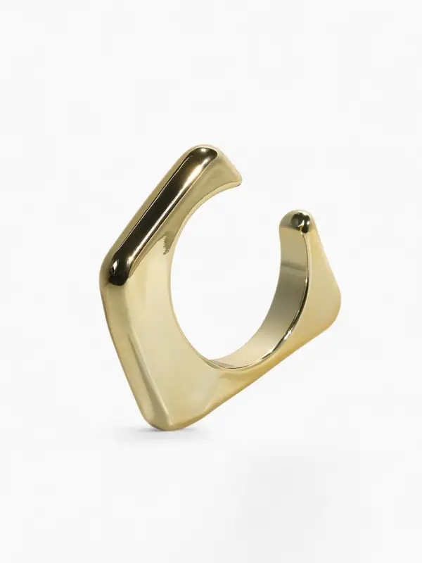 Браслет манжета «Уголки», цвет золото