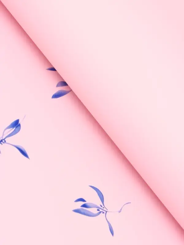 Пленка для цветов, &laquo;Эскиз&raquo;, розовый с голубым, 57&times;57 см