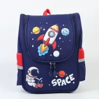 Ранец с эргономичной спинкой квадратный "Ракета"