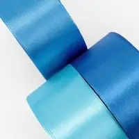 Атласная лента, набор 3 шт., 40 мм, 23&plusmn;1 м, голубая, синяя