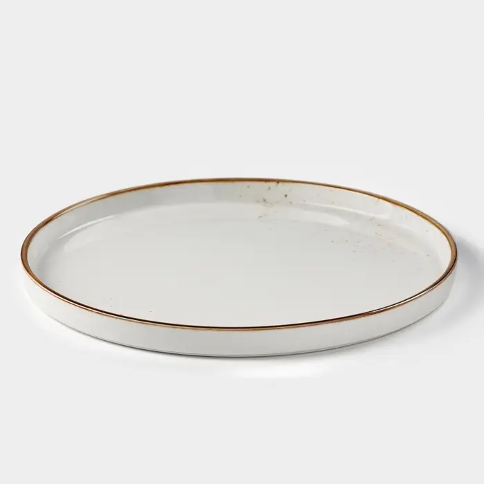 Тарелка с бортиком Magistro &laquo;Церера&raquo;, d=25.5 см, фарфор, белая