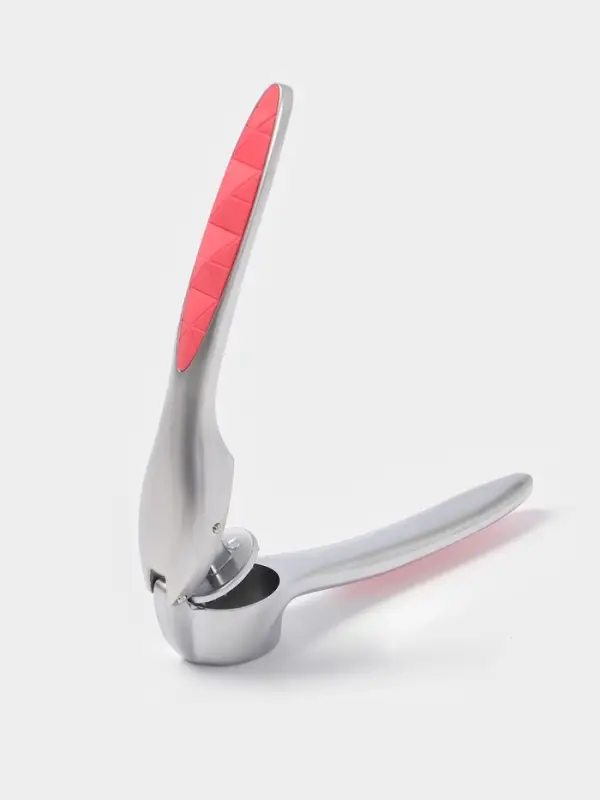 Пресс для чеснока Доляна Redline, 4&times;2.9&times;16 см, нержавеющая сталь, красный