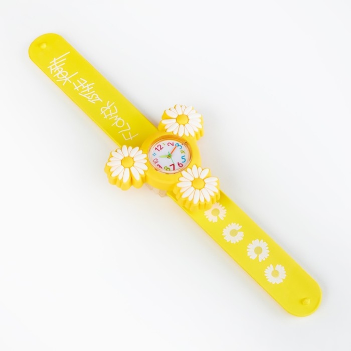Часы наручные детские Часы наручные детские "Ромашки", со спинером, ремешок l-21.5 см