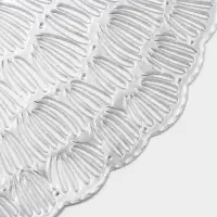 Салфетки сервировочные на стол Доляна &laquo;Бутоны&raquo;, d=38 см, 4 шт., серебряные