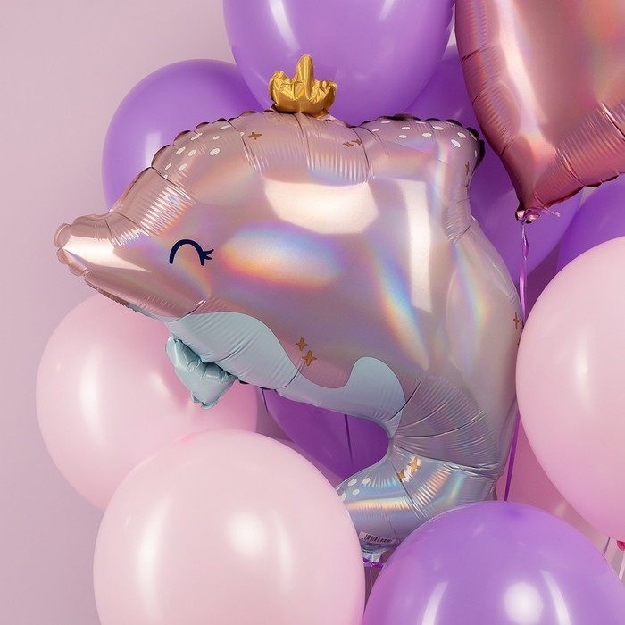 Шар фольгированный 27 Шар фольгированный 27" «Дельфин», фигура