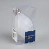 Ёлочный шар &laquo;Снежный шар&raquo;, 7&times;14 см, 1 LED, от батареек LR44&times;3, свечение тёплое белое