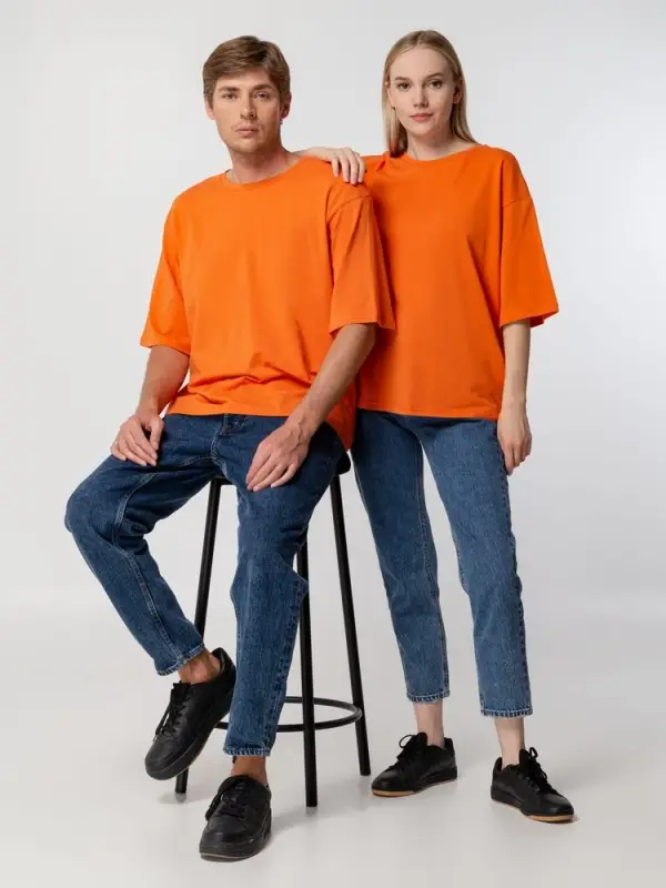 Футболка унисекс оверсайз Street Vibes, оранжевая, размер XS/S Футболка унисекс оверсайз Street Vibes, оранжевая, размер XS/S