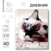 Дневник школьный 1-11 класс, в мягкой обложке, 40 л «Кошка»