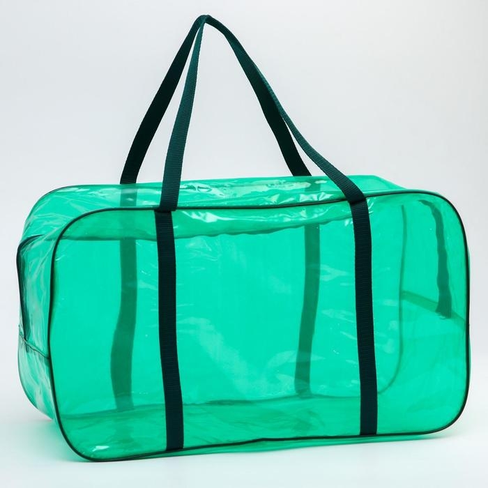 Сумка в роддом, размер 30х50х25 см, ПВХ, цвет прозрачный/зеленый, МИКС, Mum&Baby
