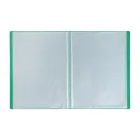 Папка с 30 вкладышами А4, 500 мкм, Calligrata, текстура &laquo;песок&raquo;, зелёная