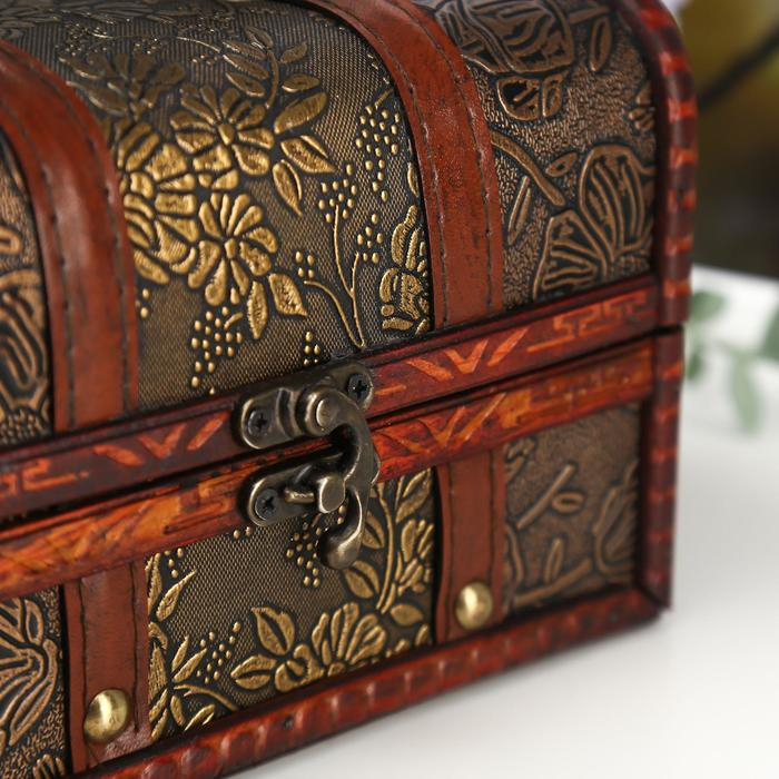 Шкатулка сундучок  Шкатулка сундучок "Цветущий сад" 11,5х18х12 см