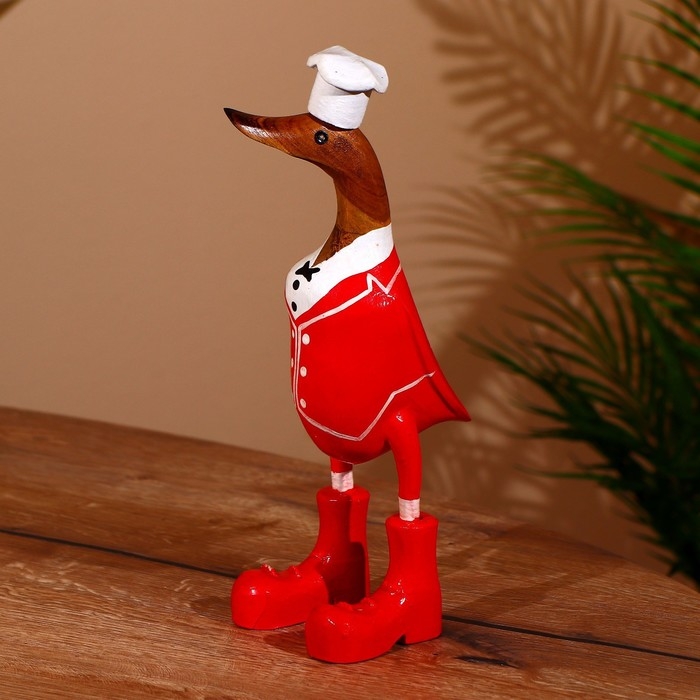 Сувенир Сувенир "Утка-поварёнок " дерево 27 см