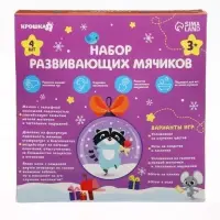 Подарочный новогодний набор развивающих тактильных мячиков Крошка Я &laquo;Подарок малышу&raquo;, 4 шт.