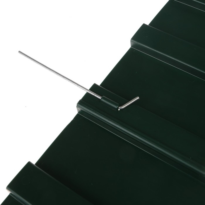 Ограждение декоративное, 18 × 300 см, 6 секций, пластик, зелёное, «Дачник» Ограждение декоративное, 18 × 300 см, 6 секций, пластик, зелёное, «Дачник»