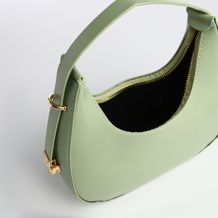 Сумка женская багет на молнии, цвет зелёный Сумка женская багет на молнии, цвет зелёный