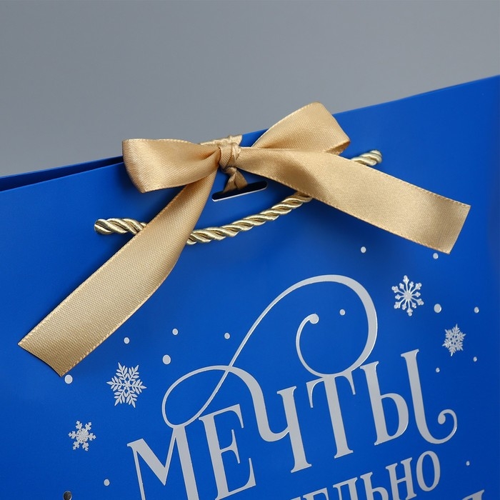 Пакет подарочный новогодний «Всё сбудется», 30 х 27.5 х 12 см, Новый год Пакет подарочный новогодний «Всё сбудется», 30 х 27.5 х 12 см, Новый год