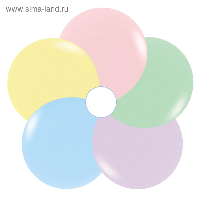 Шар латексный 24 Шар латексный 24", макарунс, пастель, набор 10 шт., МИКС