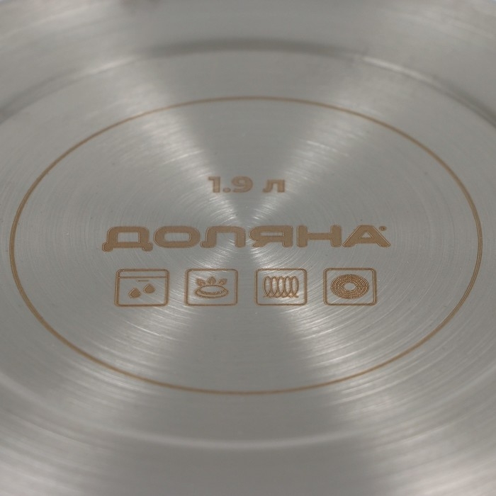 Кастрюля из нержавеющей стали «Грейт», 1,9 л, индукция Кастрюля из нержавеющей стали «Грейт», 1,9 л, индукция