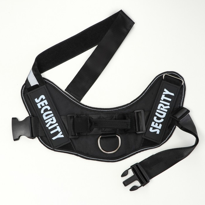 Шлейка К9 мягкая светоотражающая, размер M, ОГ 55-65 см, вес 11-20 кг, чёрная Шлейка К9 мягкая светоотражающая, размер M, ОГ 55-65 см, вес 11-20 кг, чёрная