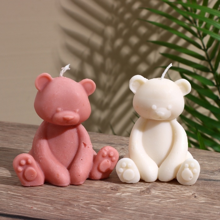 Свеча  Свеча "Плюшевый Мишка" 6х6х9 см, соевый воск МИКС