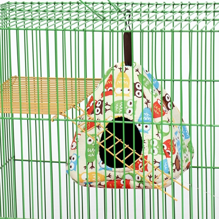 Домик Домик "Вигвам" для грызунов, 17*17*17 см, бязь, флис,совы