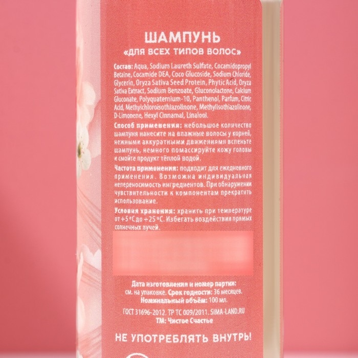 Подарочный набор косметики «Пусть сбываются мечты!», гель для душа 100 мл и шампунь для волос 100 мл, ЧИСТОЕ СЧАСТЬЕ Подарочный набор косметики «Пусть сбываются мечты!», гель для душа 100 мл и шампунь для волос 100 мл, ЧИСТОЕ СЧАСТЬЕ