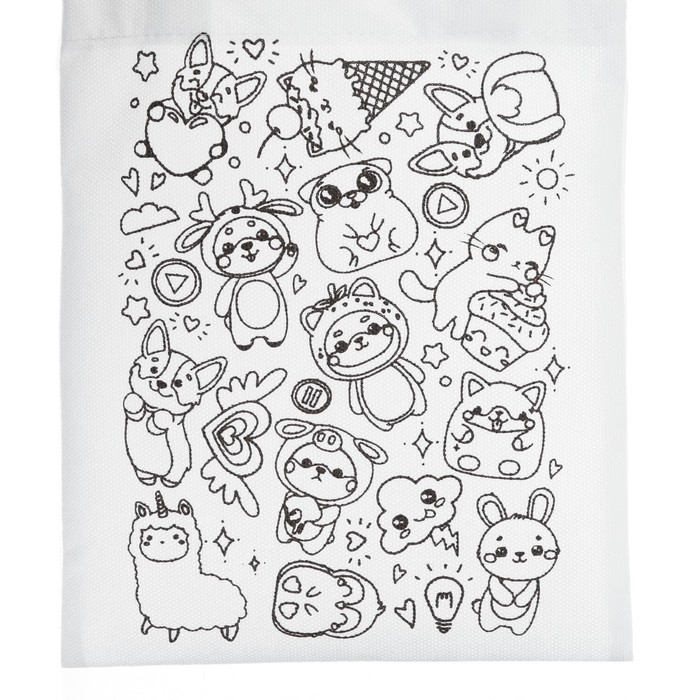 Сумка-Шоппер, раскраска «Зверята» 20 × 27 см Сумка-Шоппер, раскраска «Зверята» 20 × 27 см