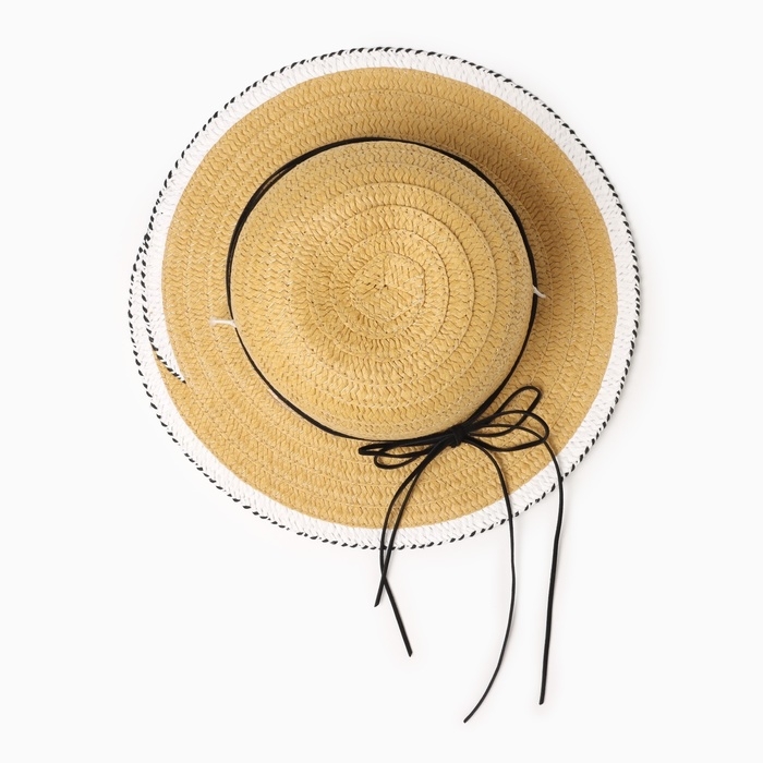 Шляпа для девочки MINAKU Шляпа для девочки MINAKU "Куколка", размер 50, цвет бежевый