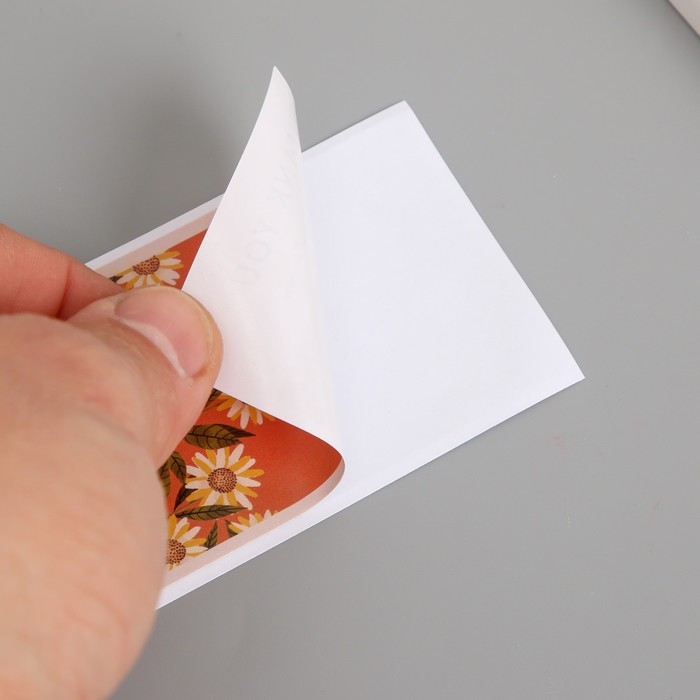 Наклейка бумага благодарность Наклейка бумага благодарность "Полевые ромашки" набор 50 шт 10х5 см