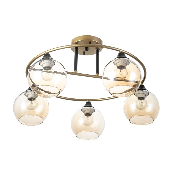 Люстра Люстра "Сицилия" 5х60Вт Е27 Золото 55х55х25,5см