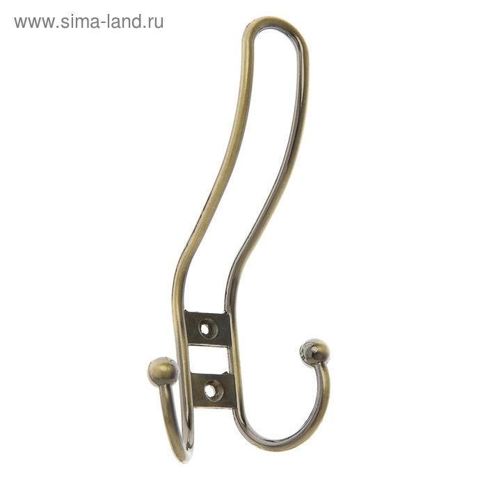 Крючок мебельный ТУНДРА TKT002, трехрожковый, бронза Крючок мебельный ТУНДРА TKT002, трехрожковый, бронза