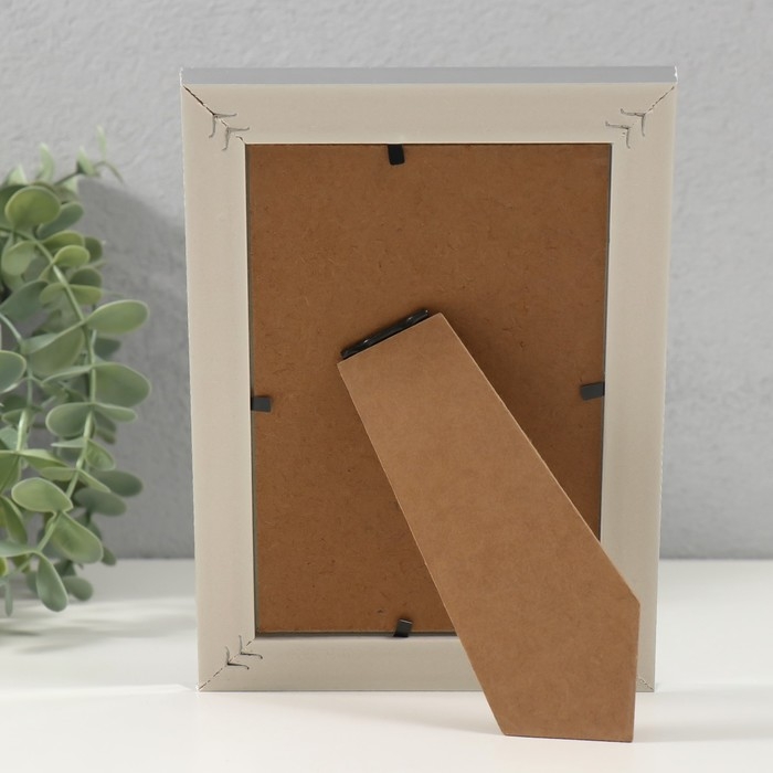 Фоторамка пластик 10х15 см Фоторамка пластик 10х15 см "Абстракция из линий на чёрном" серебро 1,5х13,5х18,5 см