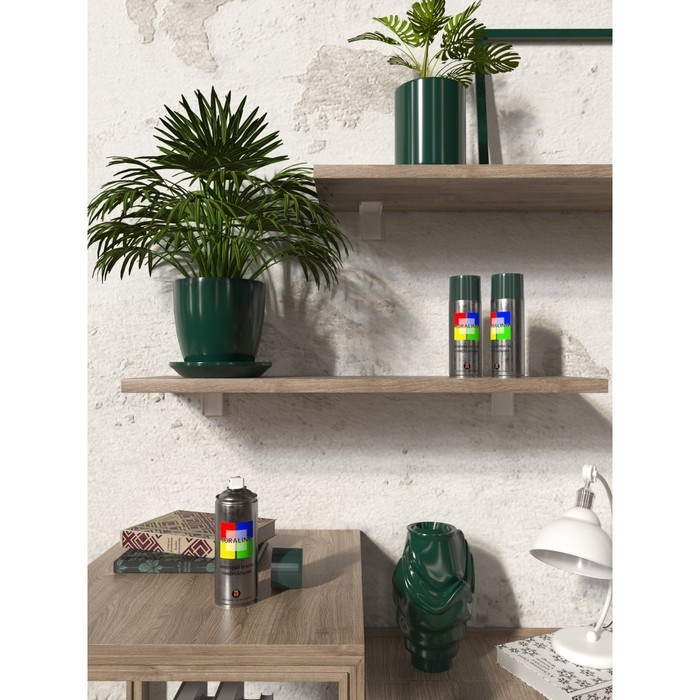 Аэрозольная краска эмаль  Зеленый мох 520мл CORALINO RAL6005 Аэрозольная краска эмаль  Зеленый мох 520мл CORALINO RAL6005