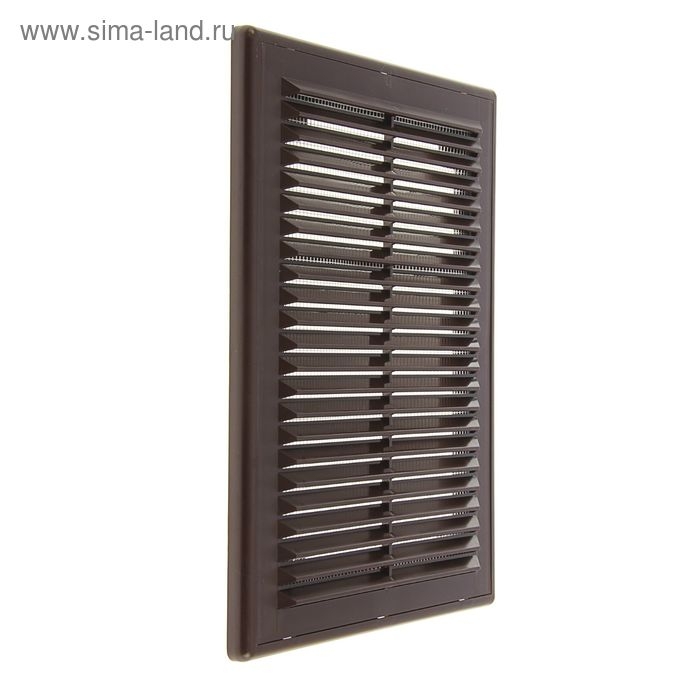 Решетка вентиляционная ERA 1825 Р, 253x183 мм, с сеткой, разъемная, коричневая Решетка вентиляционная ERA 1825 Р, 253x183 мм, с сеткой, разъемная, коричневая