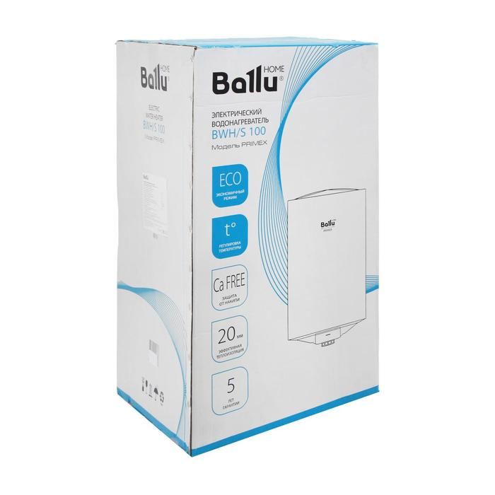 Водонагреватель Ballu BWH/S 100 Primex, накопительный, 1.5 кВт, 100 л, нижняя подводка Водонагреватель Ballu BWH/S 100 Primex, накопительный, 1.5 кВт, 100 л, нижняя подводка