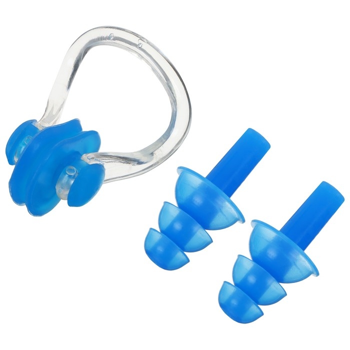 Набор для плавания ONLYTOP: зажим для носа, беруши, цвета МИКС Набор для плавания ONLYTOP: зажим для носа, беруши, цвета МИКС