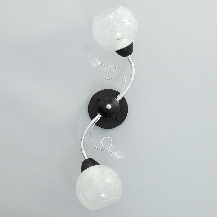 Люстра Люстра "Авиталь" 2хЕ27 40Вт чёрно-хромовый 53х20х23 см BayerLux