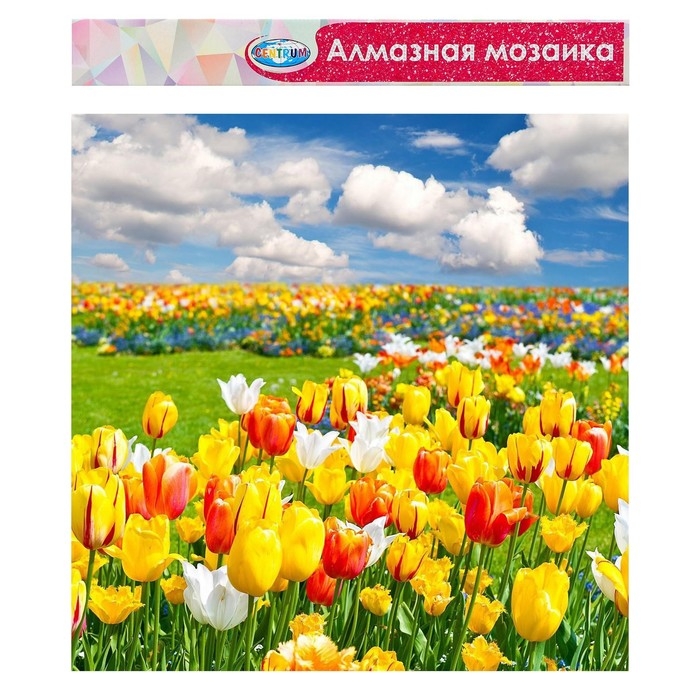 Алмазная мозаика «Тюльпаны», 40 × 50 см, без подрамника, частичное заполнение Алмазная мозаика «Тюльпаны», 40 × 50 см, без подрамника, частичное заполнение