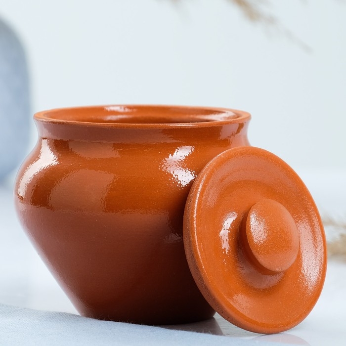 Горшочек под жаркое с крышкой  Горшочек под жаркое с крышкой "Вятский" 0,5л, терракота